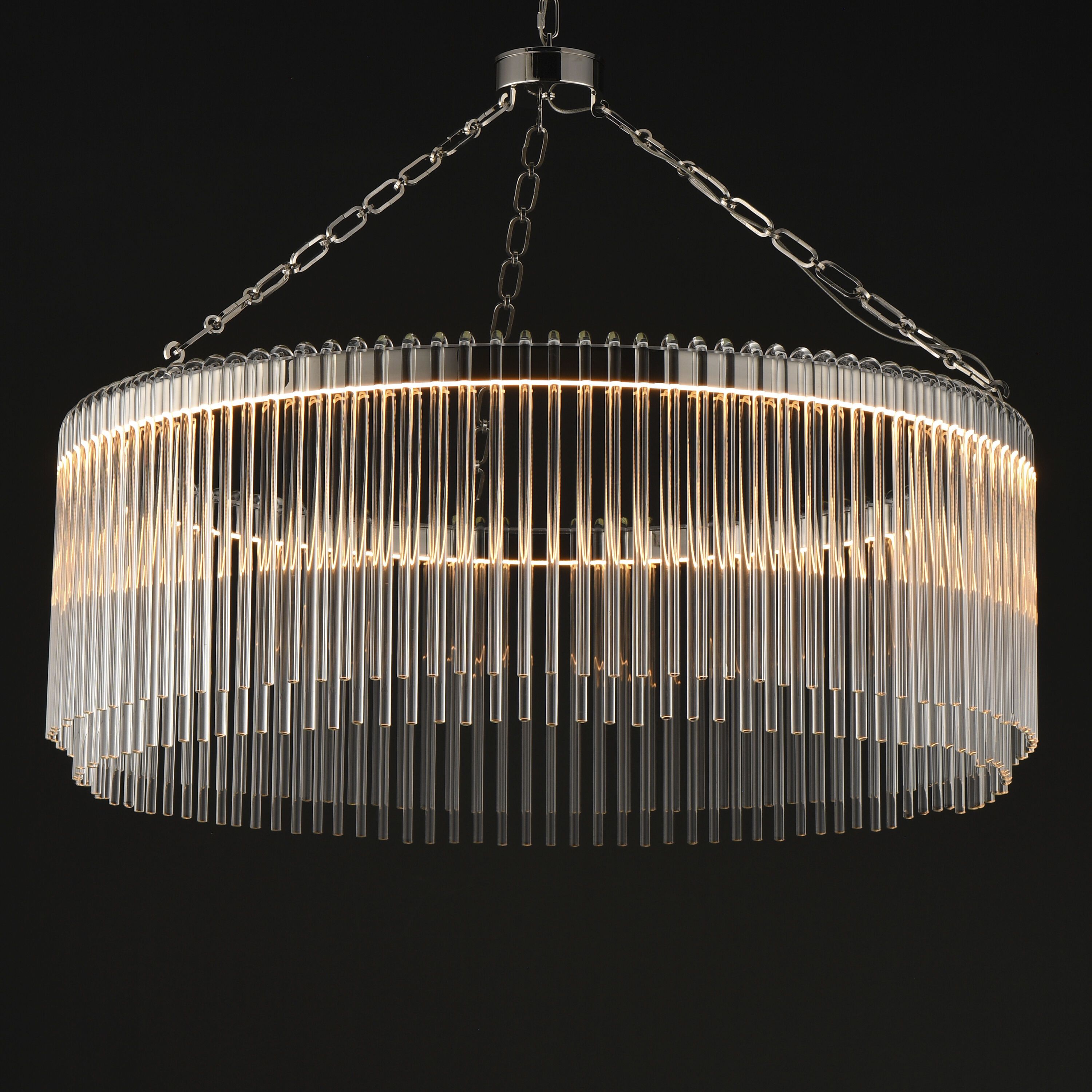 Jolie LED 34 inch Polished Nickel Chandelier Ceiling Light