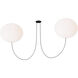 Peter Bristol Helium 2 Light 53.1 inch Matte Black Chandelier Ceiling Light
