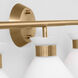 Drew & Jonathan Belcarra 4 Light 36.75 inch Satin Brass Wall Bath Fixture Wall Light
