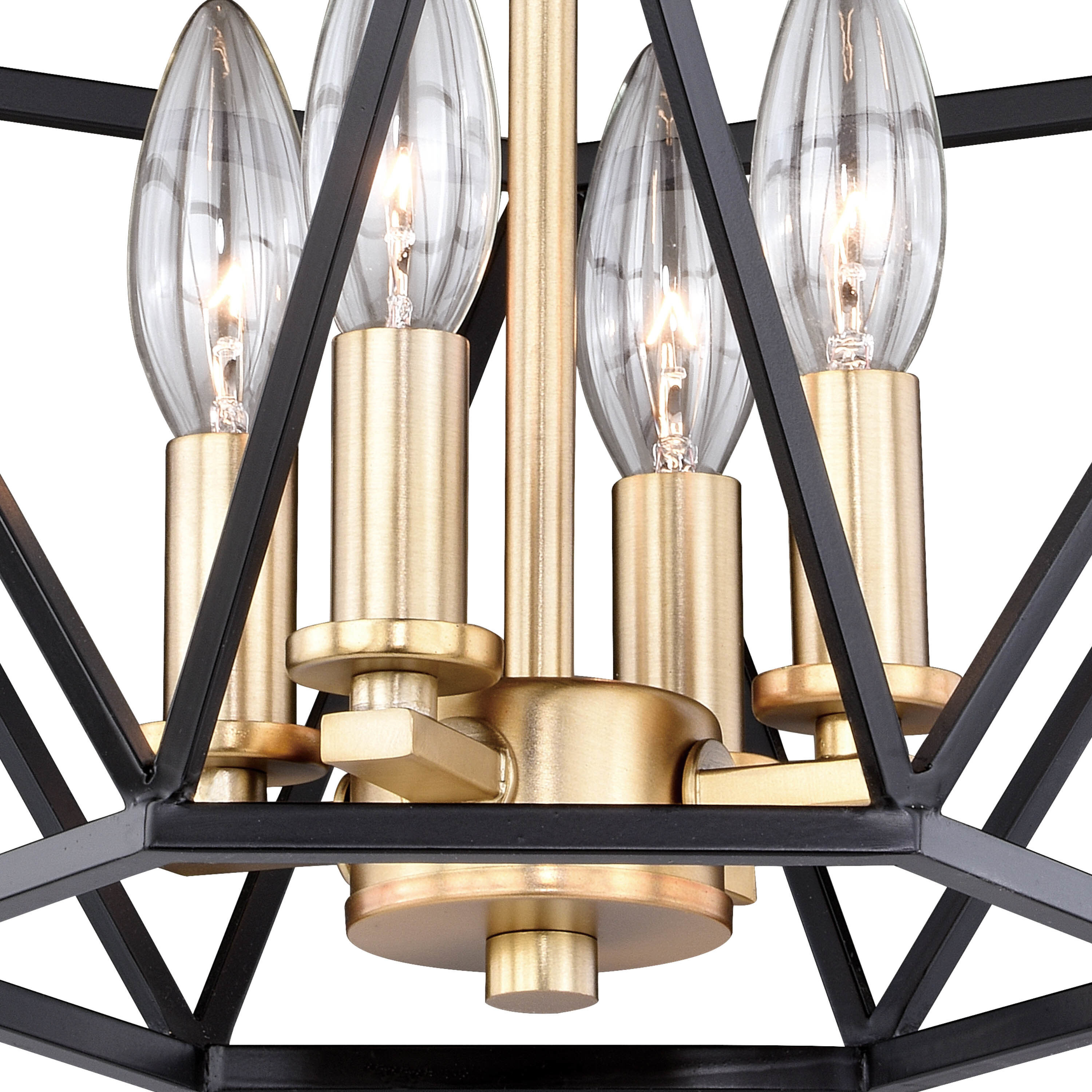 Turin LED 14.5 inch Noble Bronze and Natural Brass Semi-Flush Mount Ceiling Light