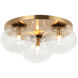 Bulbus LED Aged Gold Brass Flush Mount Ceiling Light