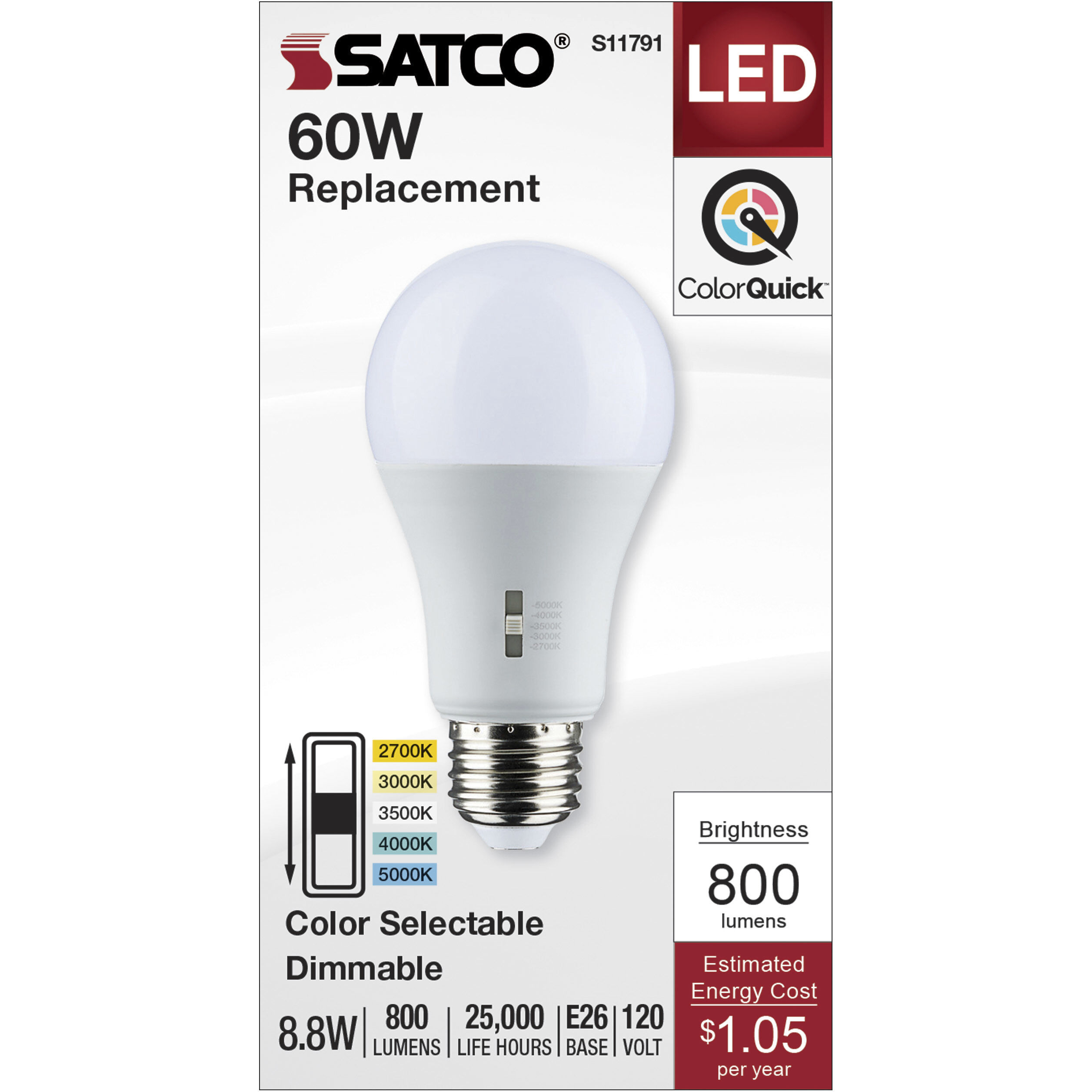 Lumos Medium 8.80 watt 2700K Light Bulb
