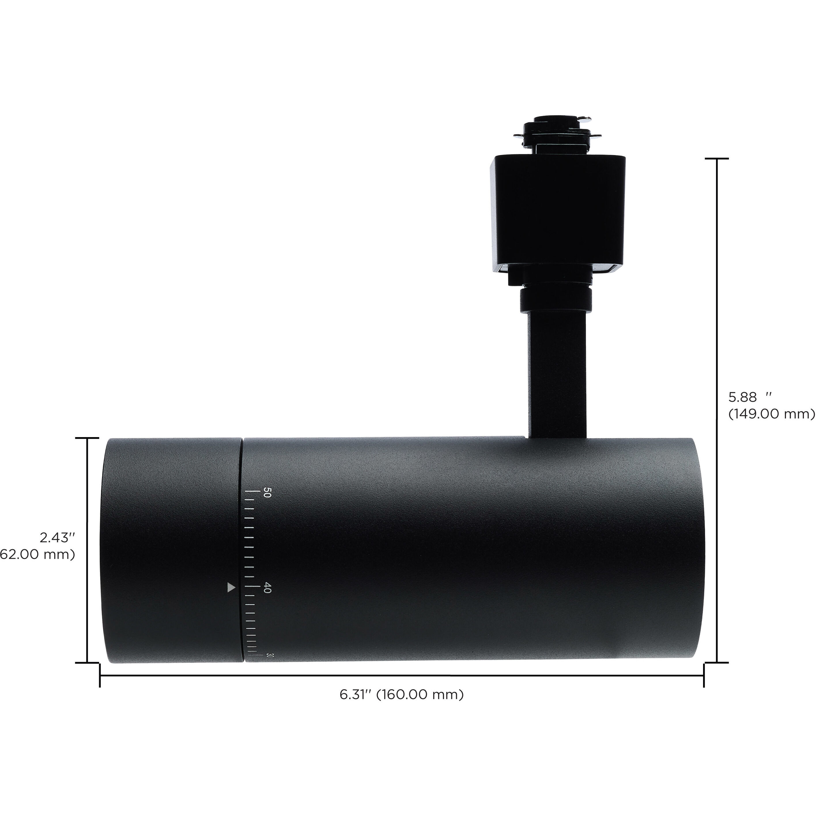 Brentwood 120 Matte Black Track Lighting Ceiling Light