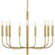 ED Ellen DeGeneres Brianna 9 Light 30 inch Burnished Brass Chandelier Ceiling Light