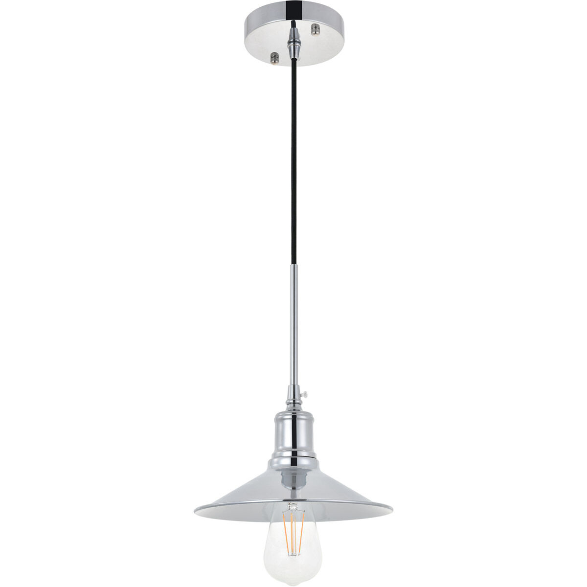 Etude 1 Light 8.7 inch Chrome Pendant Ceiling Light