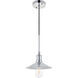 Etude 1 Light 8.7 inch Chrome Pendant Ceiling Light