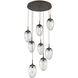 Meteo LED LED Flat Bronze Chandelier Ceiling Light, Round Multi-Port