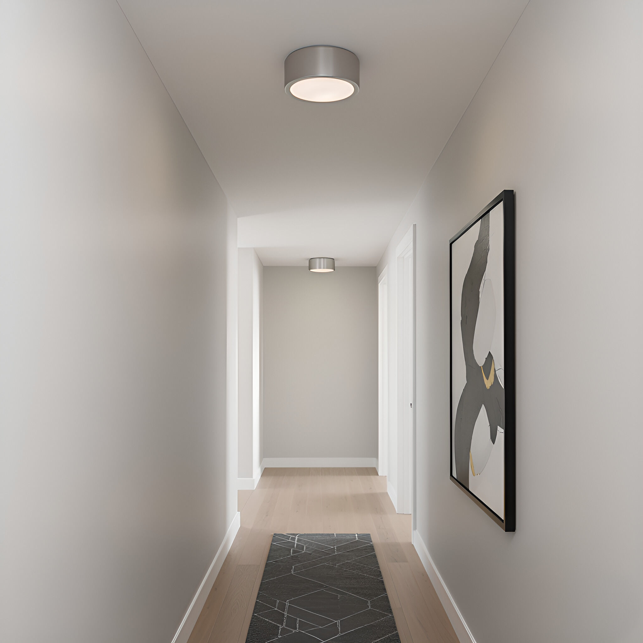 Albee 1 Light 10 inch Brushed Nickel Flush Mount Ceiling Light, Small