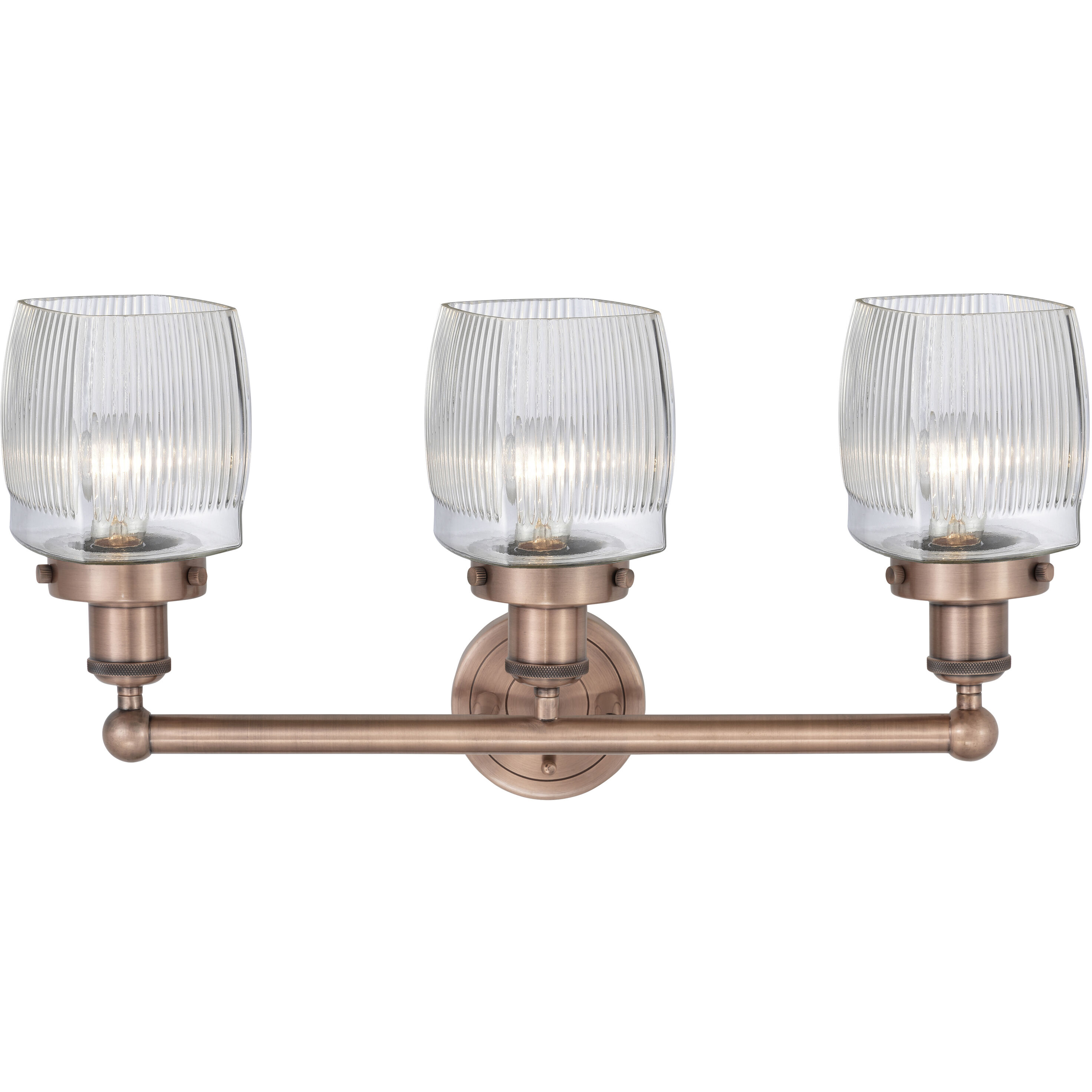 Colton 3 Light 24 inch Antique Copper Bath Vanity Light Wall Light
