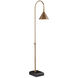 Vision 56 inch 60 watt Vintage Brass and Black Floor Lamp Portable Light