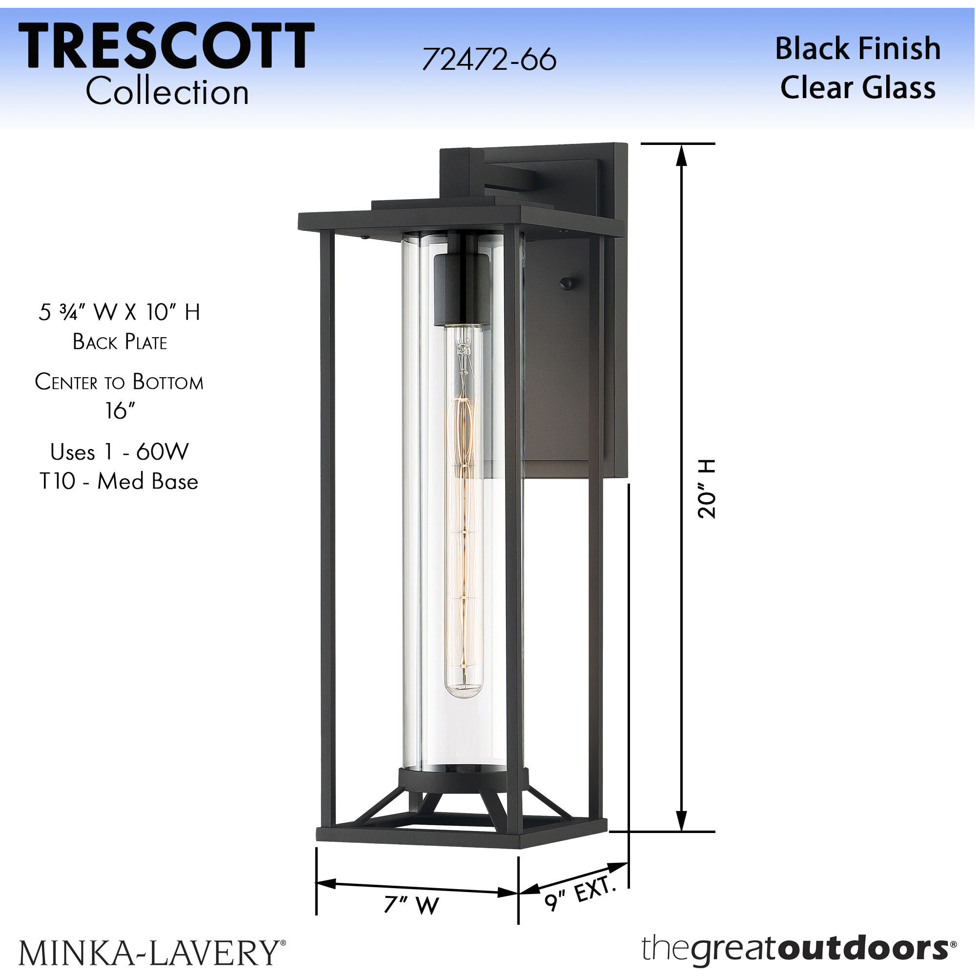 Minka-Lavery Trescott Outdoor Wall Mount - Thumbnail 5