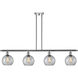 Ballston Athens 4 Light 48 inch Polished Chrome Island Light Ceiling Light in Clear Glass, Ballston