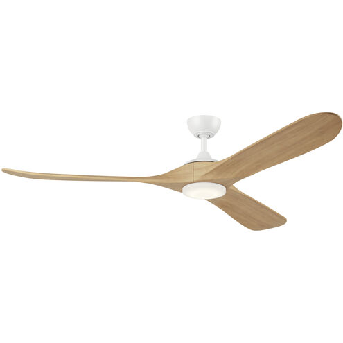 Mylo 70 inch Matte White with White Maple Blades Ceiling Fan
