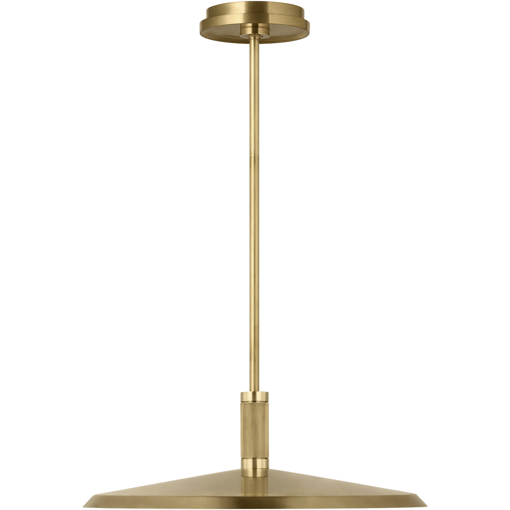 Avroko Saucer Direct LED 18 inch Hand Rubbed Antique Brass Pendant Ceiling Light
