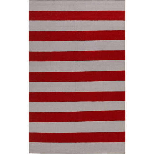 Frontier 36 X 24 inch Dark Red, Medium Gray Rug