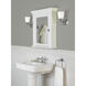 Soft Square 3 Light 22.25 inch Chrome with Shiny Opal Vanity Light Wall Light, Square