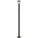 Talbot 1 Light 110 inch Oil Rubbed Bronze Outdoor Post Mounted Fixture in Seedy Glass