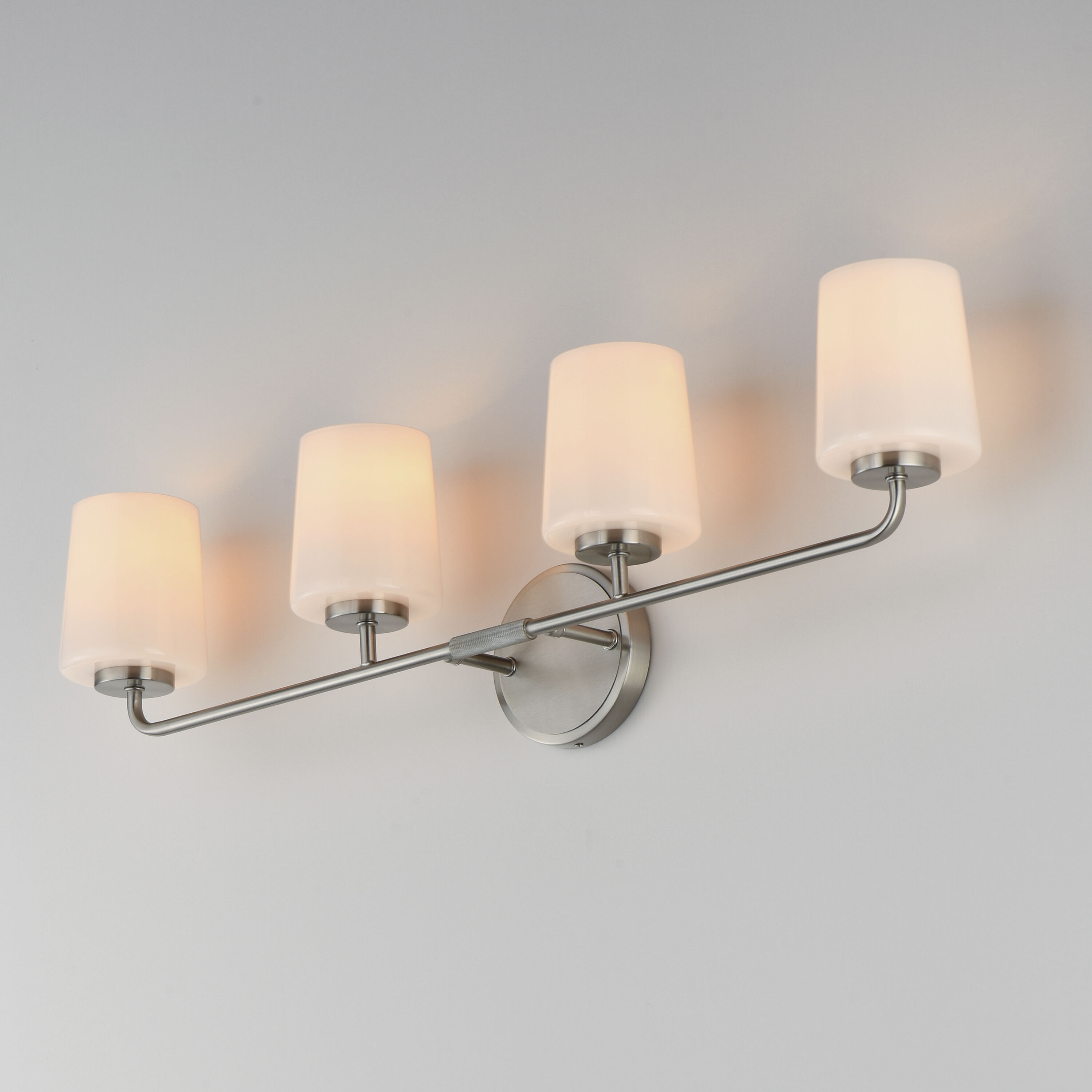 Durham 4 Light 32.5 inch Satin Nickel Bath Vanity Wall Light
