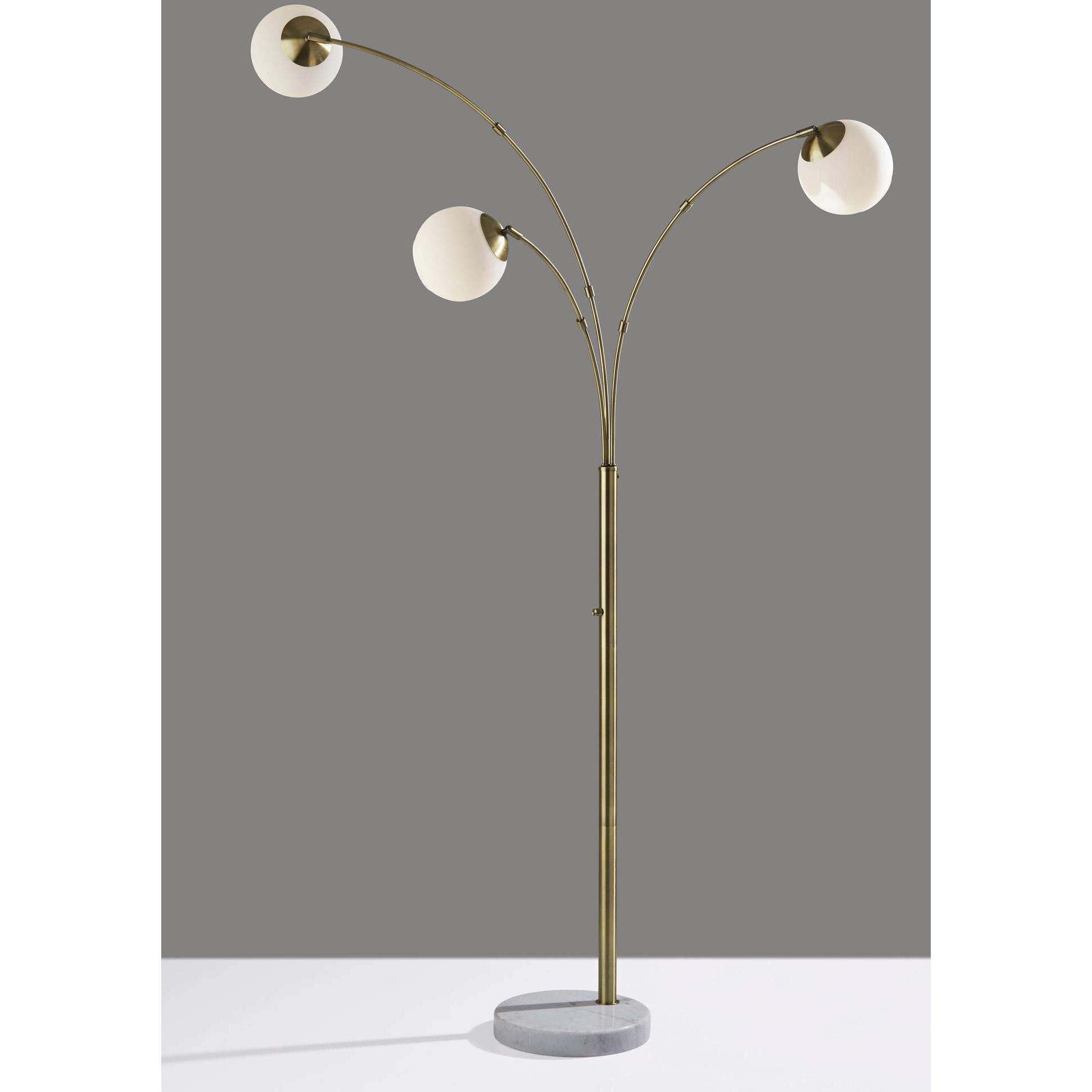 Remi 79 inch 40.00 watt Antique Brass Arc Floor Lamp Portable Light