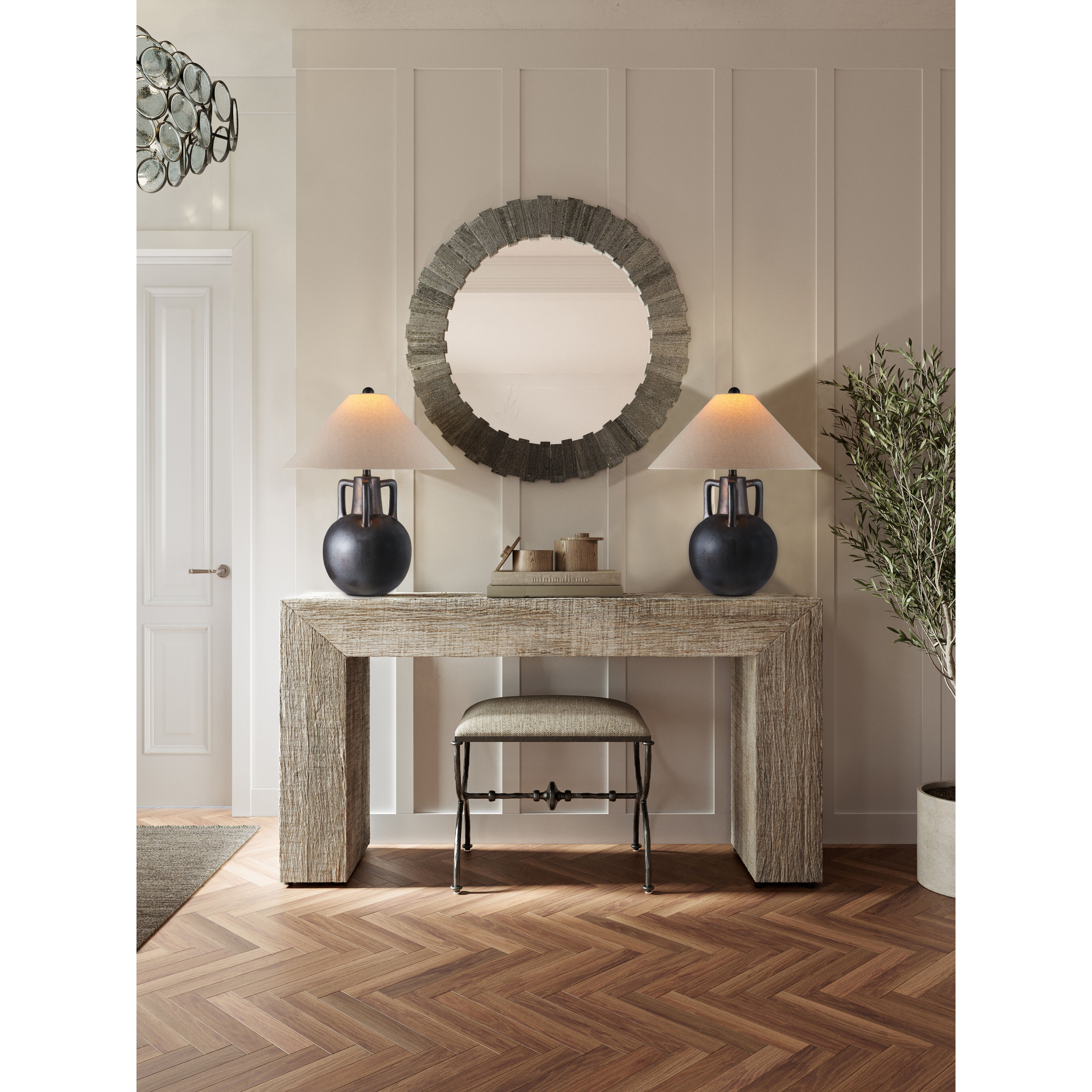 Autry 25.5 inch 100.00 watt Iridescent Gray Table Lamp Portable Light