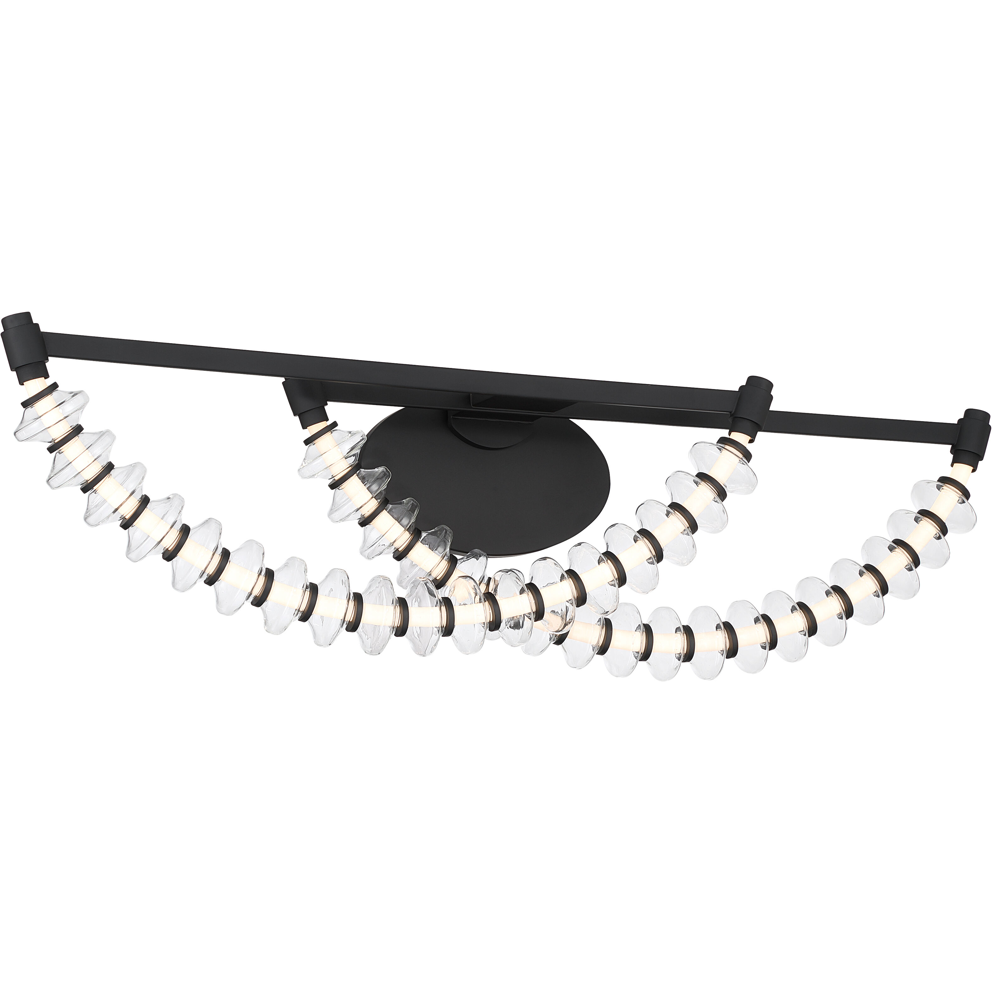 Pearl LED 36 inch Dark Matte Black Vanity Wall Light