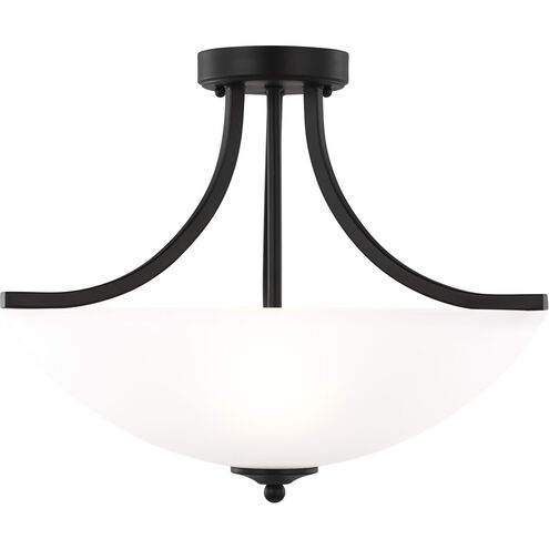 Geary 3 Light 18.63 inch Midnight Black Convertible Pendant Semi-Flush Ceiling Light