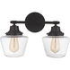 Neighborhood Essex 2 Light 18 inch Flat Black Vanity Light Wall Light, Neighborhood Collection