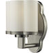 Joshua 1 Light 6 inch Satin Nickel Vanity Light Wall Light