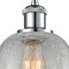 Ballston Belfast LED 6 inch Polished Chrome Mini Pendant Ceiling Light in Clear Crackle Glass, Ballston