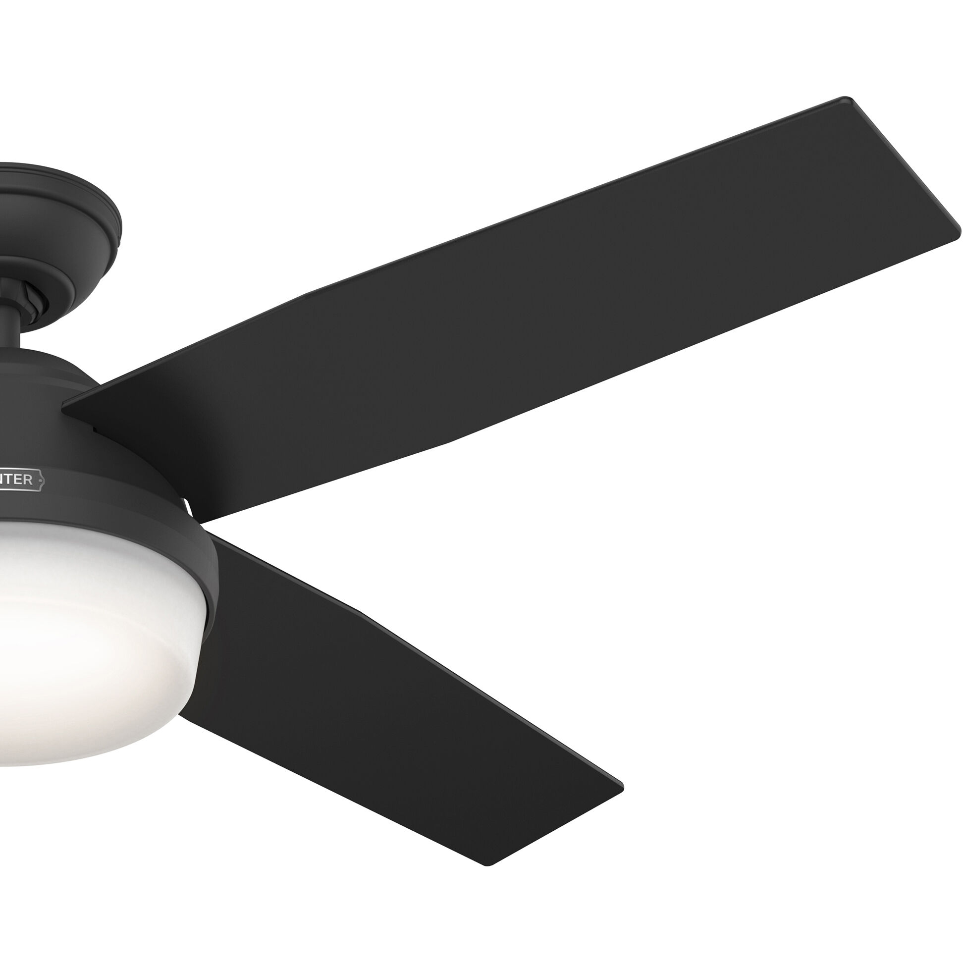 Hunter Fan 52388 Dempsey 52 inch Matte Black with Matte Black/Dark
