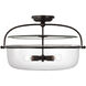 Chapman & Myers Lorford LED 28 inch Aged Iron Semi-Flush Lantern Ceiling Light, Large
