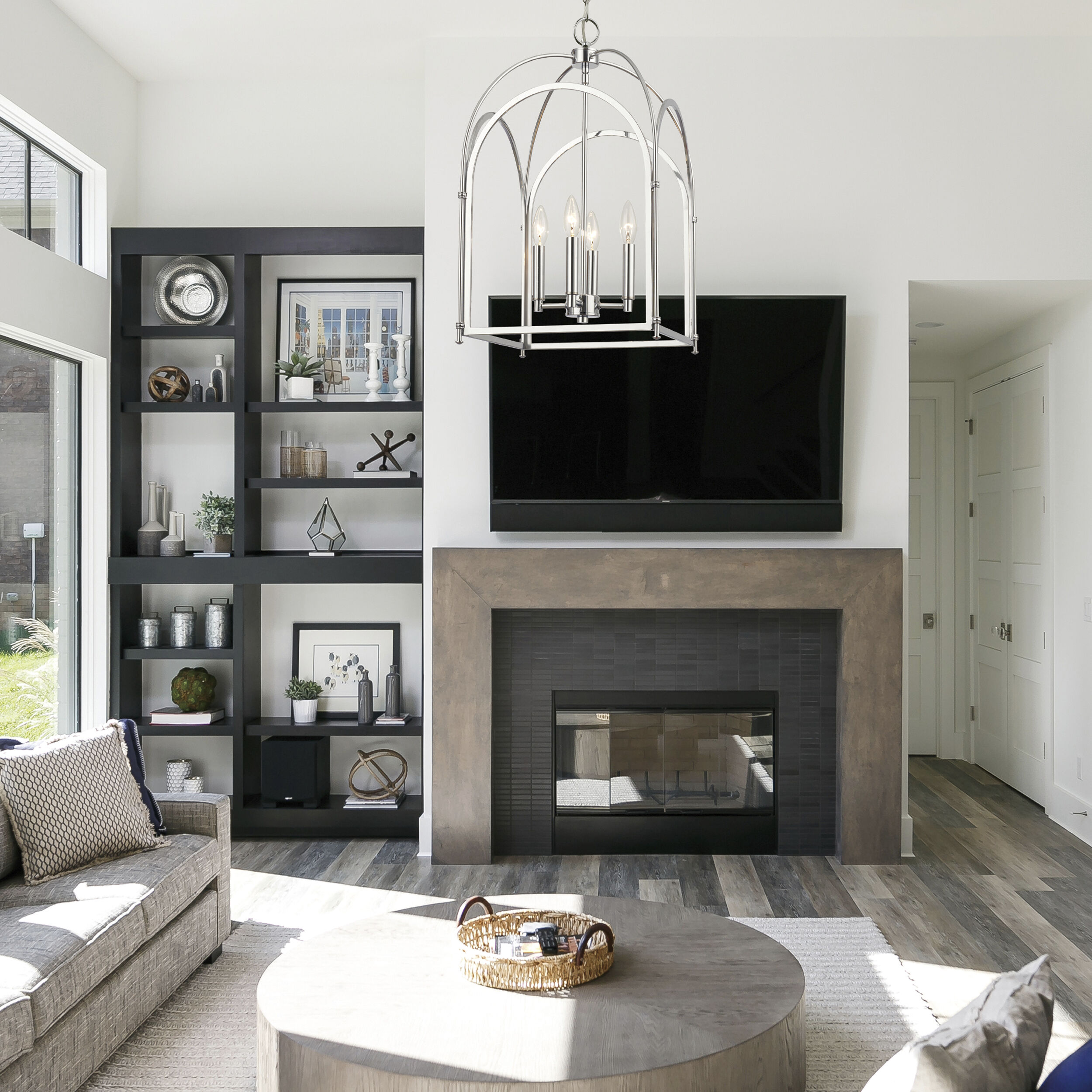 Dekalb 4 Light 14 inch Chrome Pendant Ceiling Light