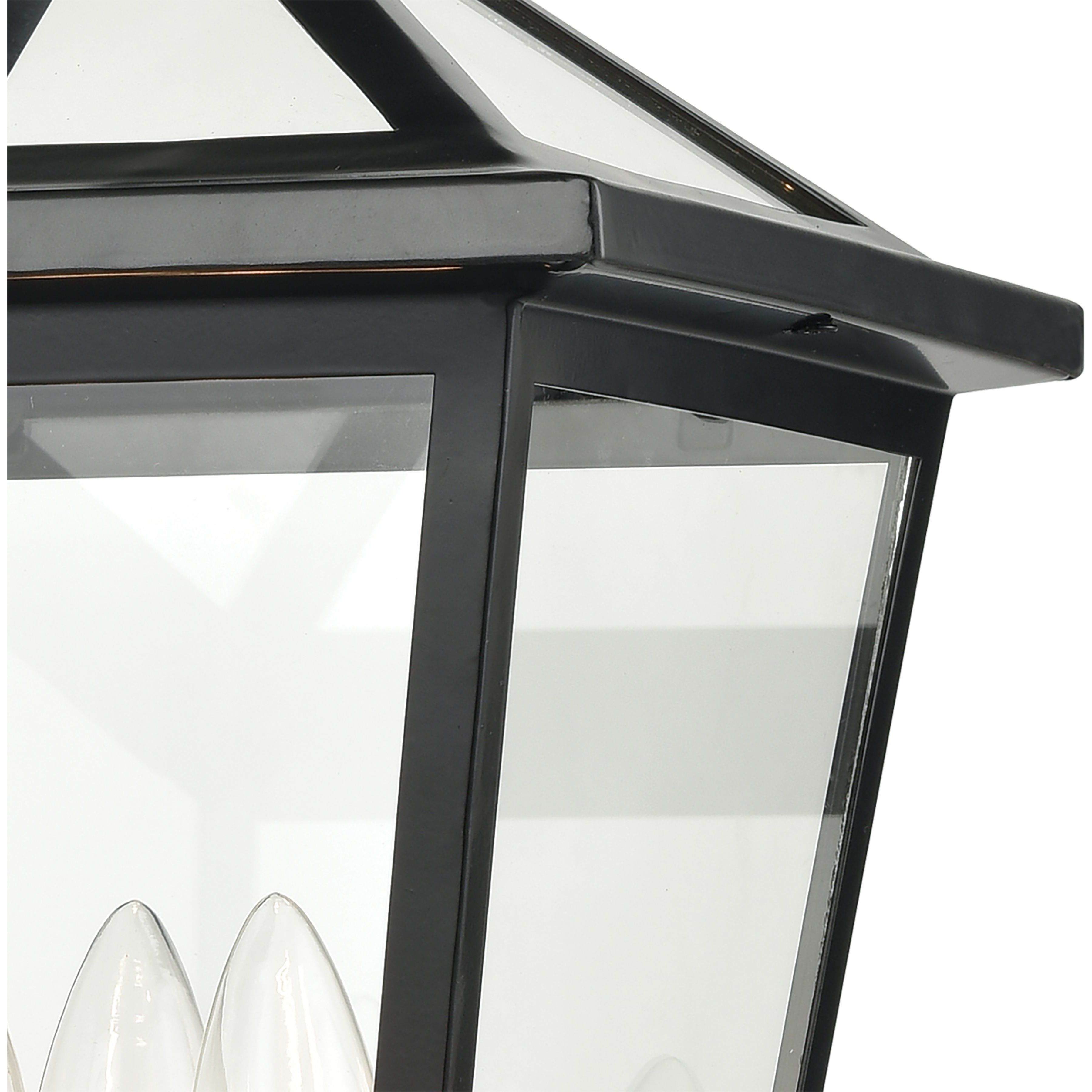 Main Street 3 Light 19 inch Black Outdoor Post Light