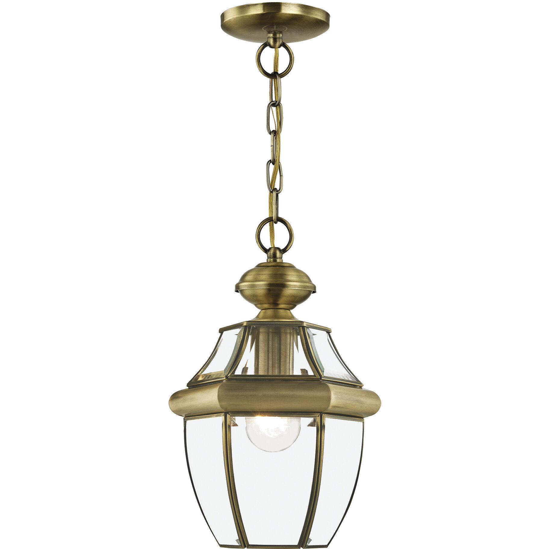 Livex 2152 01 Monterey 1 Light 9 inch Antique Brass Outdoor