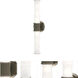 Kane 2 Light 5 inch Smokey Taupe with Polished Nickel ADA Wall Sconce Wall Light in Smoky Taupe
