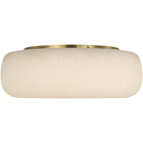 Kelly Wearstler Formosa LED 17 inch Alabaster and Antique-Burnished Brass Flush Mount Ceiling Light
