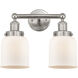 Bell 2 Light 15.5 inch Brushed Satin Nickel Bath Vanity Light Wall Light