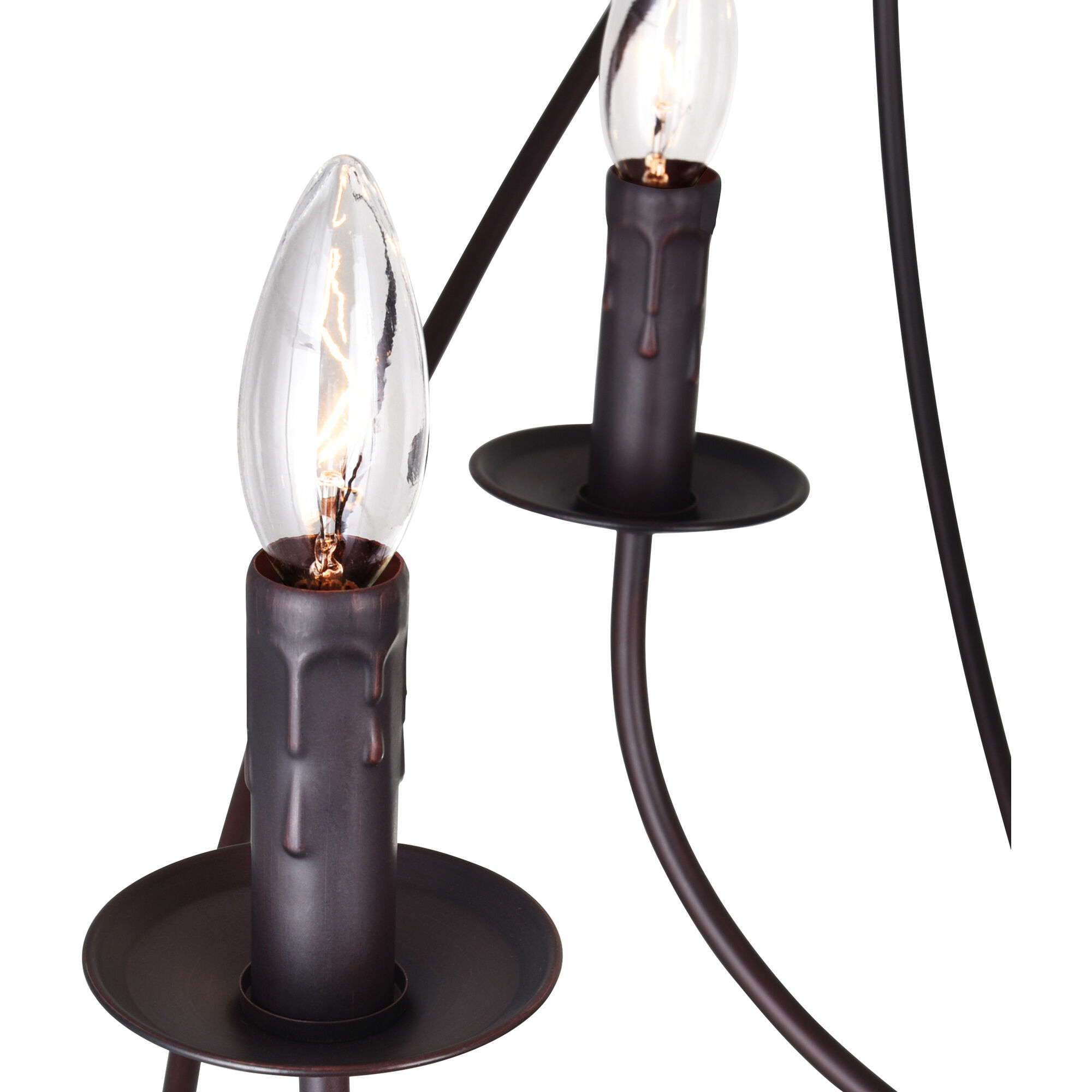 Arza 6 Light 18 inch Brown Up Chandelier Ceiling Light