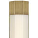 Facet LED 4.5 inch Heritage Brass Bath Light Wall Light