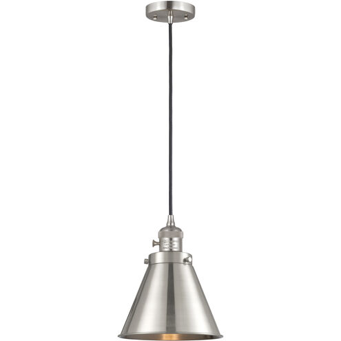 Franklin Restoration Appalachian 1 Light 8 inch Brushed Satin Nickel Mini Pendant Ceiling Light in Incandescent