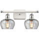 Ballston Fenton LED 16 inch White and Polished Chrome Bath Vanity Light Wall Light in Clear Glass, Ballston