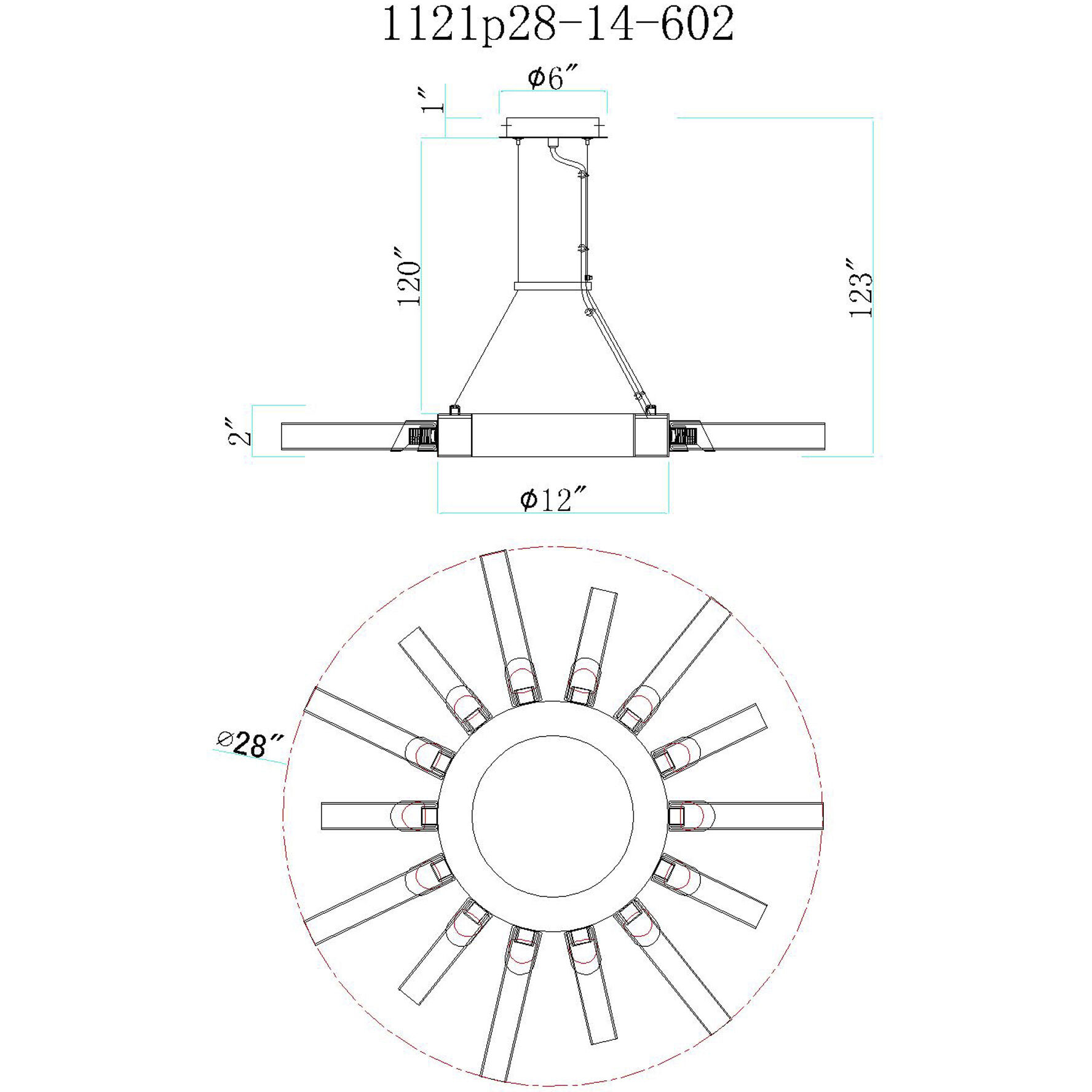 Collar LED 28 inch Satin Gold Chandelier Ceiling Light