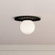 Alora Mood Plume 1 Light 11.88 inch Matte Black/Opal Matte Glass Flush Mount Ceiling Light