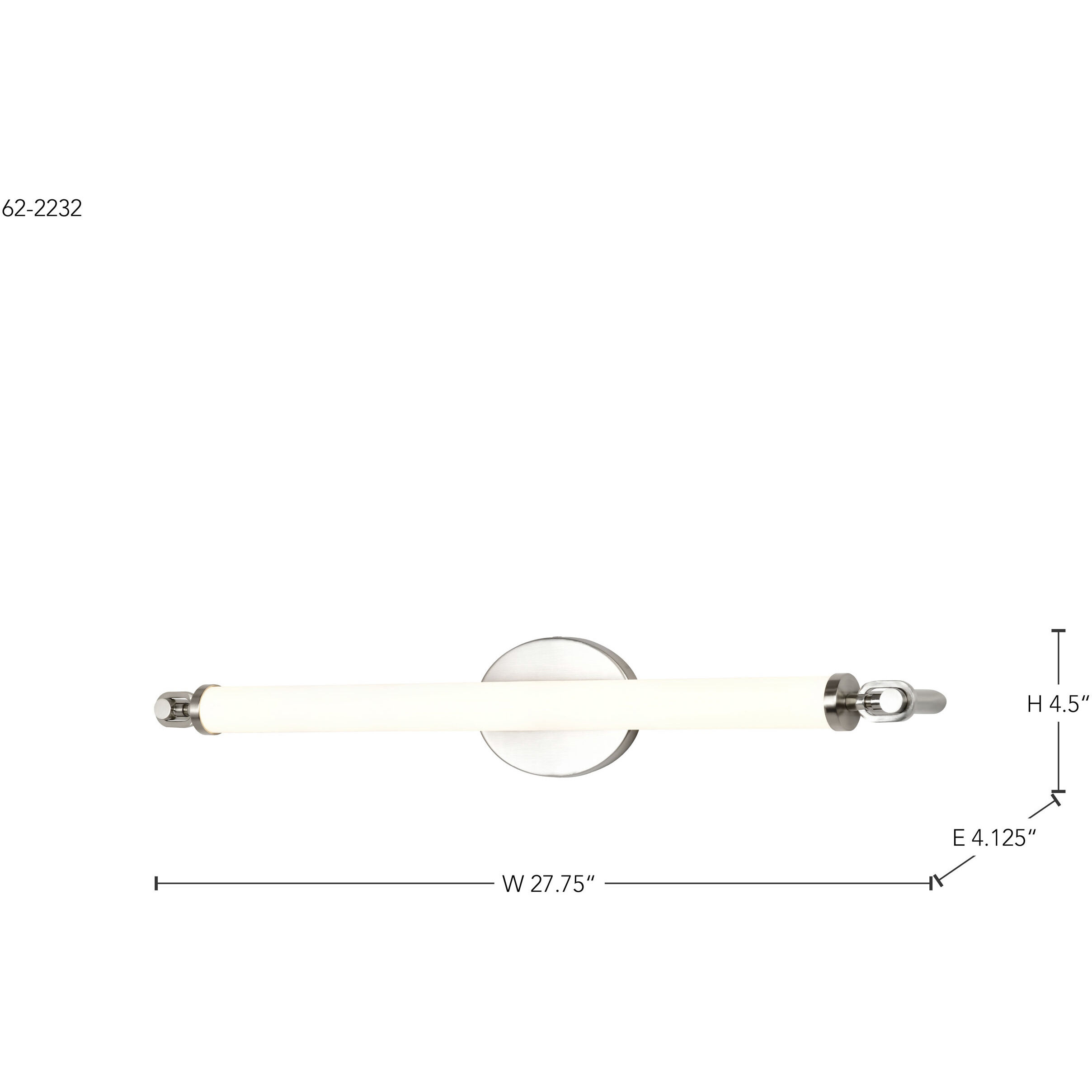 Edgeworth LED 27.75 inch Brushed Nickel Vanity Light Wall Light