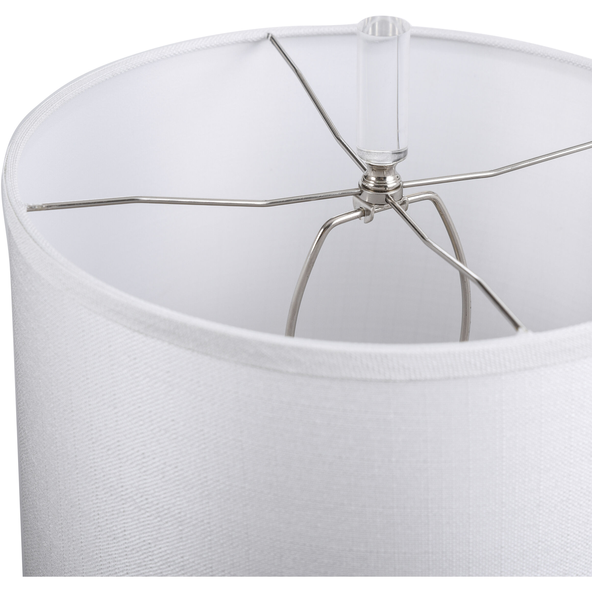 Signature 33 inch 100 watt Brushed Steel Table Lamp Portable Light