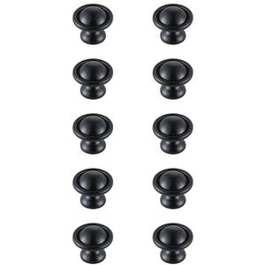 Kadea Matte Black Hardware Cabinet Knob, Set of 10