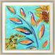 Florals Collection Blue Framed Art