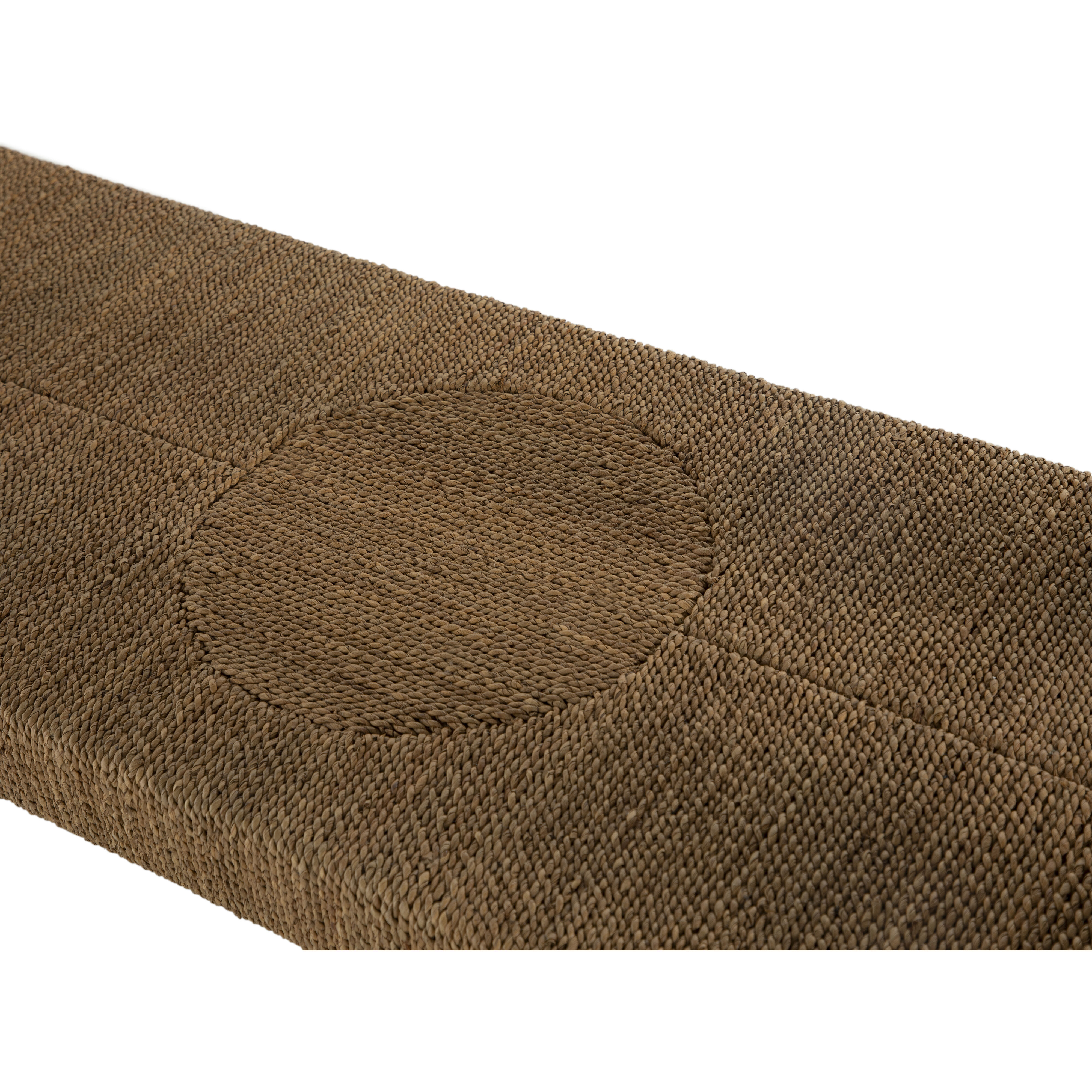 Hutch 70 X 18 inch Natural Seagrass / Tempered Glass Console Table