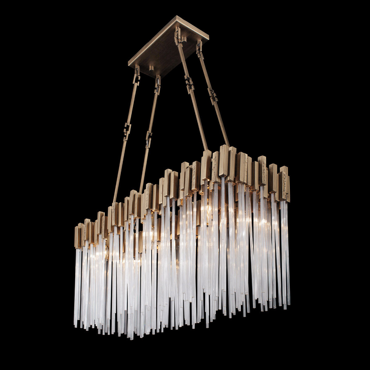 Matrix Linear Pendant Ceiling Light in Havana Gold, 6