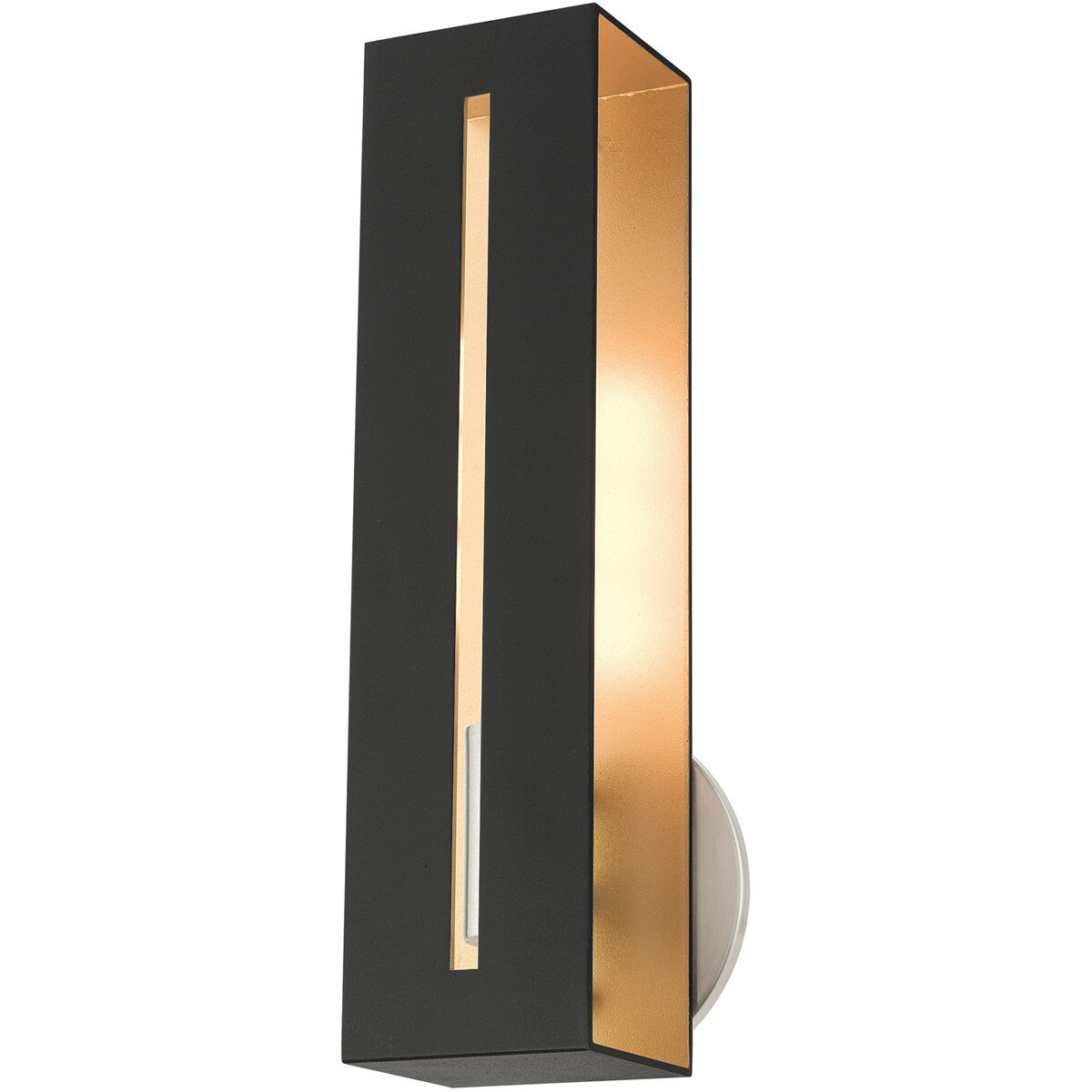 Soma 1 Light 5 inch Textured Black with Brushed Nickel Accents ADA ADA Single Sconce Wall Light